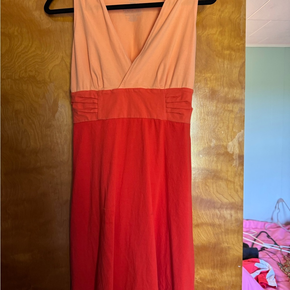 Patagonia Two-Tone Red and Orange Dress